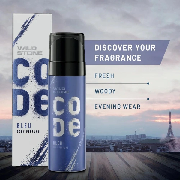Wild Stone Code BLEU Men's Body Perfume Spray (No Gas)  120ml