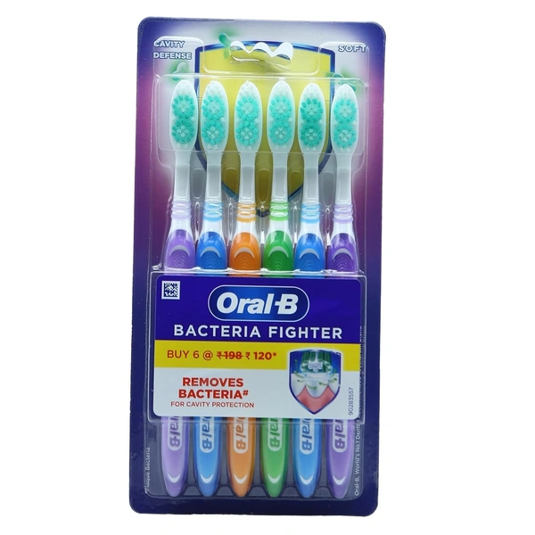 Oral B Bacteria Fighter Toothbrush  Pack of 6