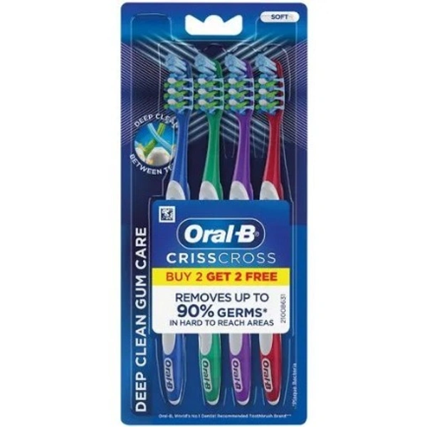 Oral B CrissCross GUM CARE Soft Toothbrush  2 + 2 Free