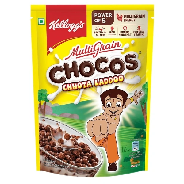 Kelloggs Chocos Chhota Laddu Breakfast Chocolate Cereal for Kids 340gm 