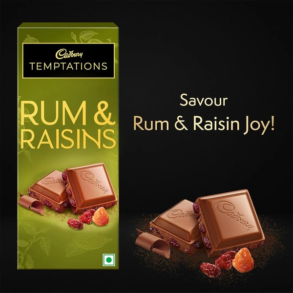 Cadbury Temptations Rum & Raisins Chocolate  72gm