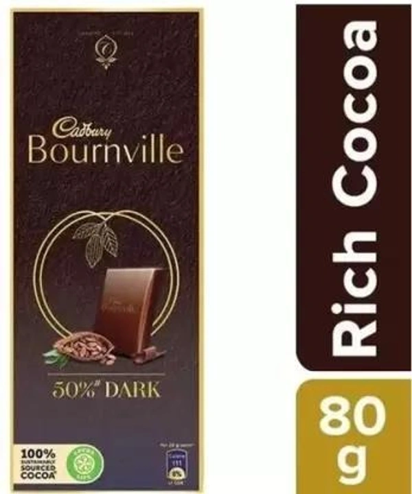 Cadbury Bournville 50% DARK Chocolate  80gm