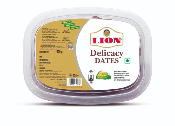 Lion Delicacy Dates / Khajur 500gm box