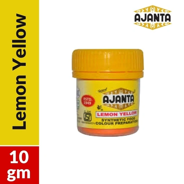 Ajanta LEMON YELLOW Food Color 10gm