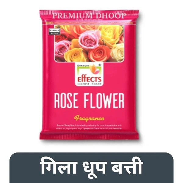 Darshan Effects ROSE FLOWER Fragrance Wet Dhoop  20 Sticks