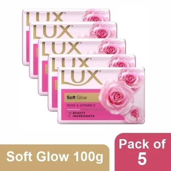 Lux Soft Touch Rose & Vitamin E Bathing Soap  100gm (pack of 5)