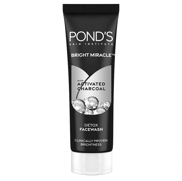 Ponds Bright Miracle Detox Facewash (with Activated Charcoal)  50gm Tube