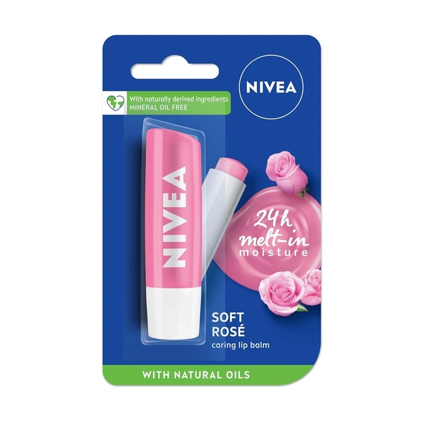 Nivea Soft Rose (Rose Tinted) Caring Lip Balm  4.8g 1pc