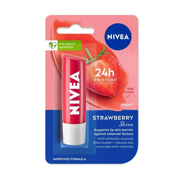 Nivea Strawberry Shine (Red Tinted) Caring Lip Balm  4.8g 1pc