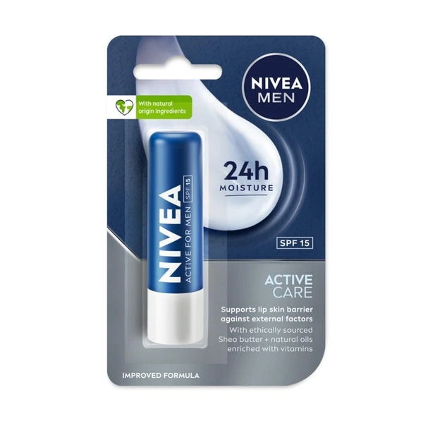 Nivea Men Active Care SPF 15 Lip Balm  4.8g 1pc