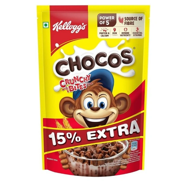 Kelloggs Chocos Crunchy Bites Breakfast Cereal For Kids 375gm