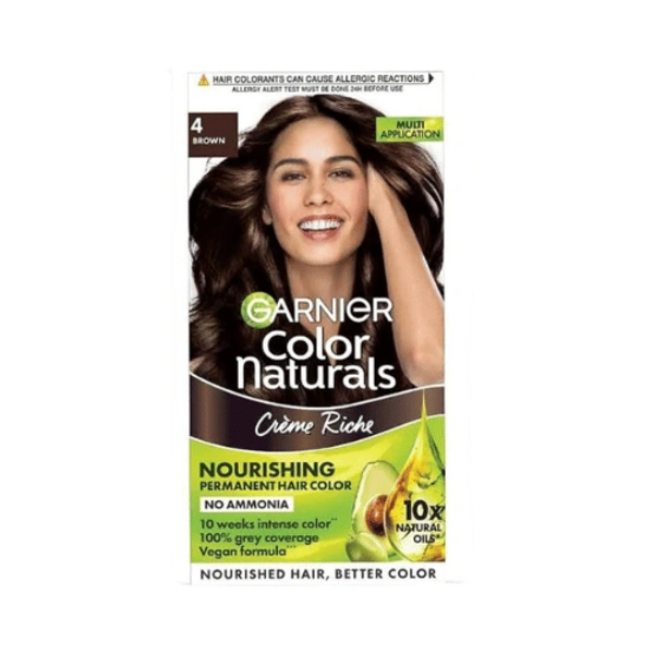 Garnier Color Naturals Creme Hair Color 4 Brown 70ml+60g