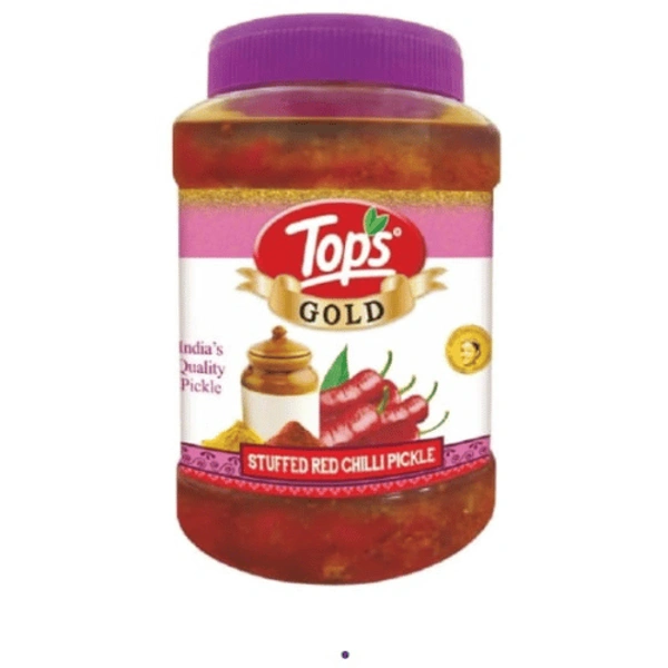 Tops Pickle Gold Stuffed Red Chilli 900g 5015
