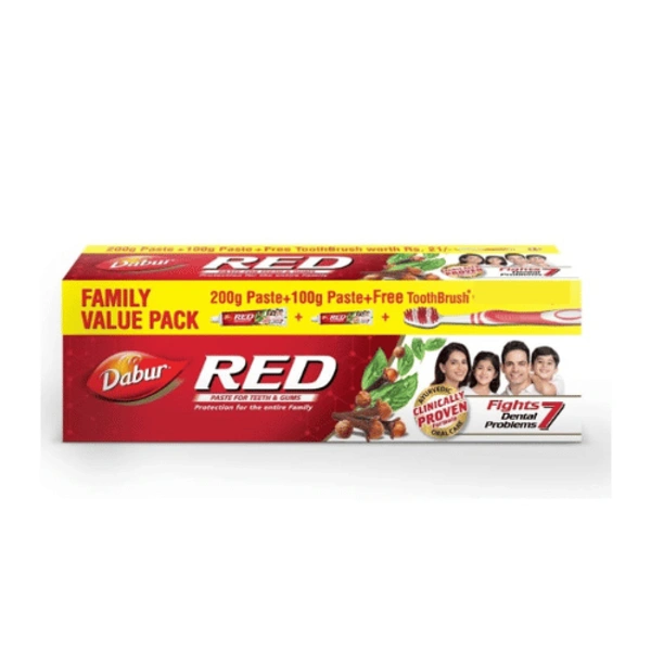 Dabur Red Paste 300g + Toothbrush Worth Rs 21/- Free