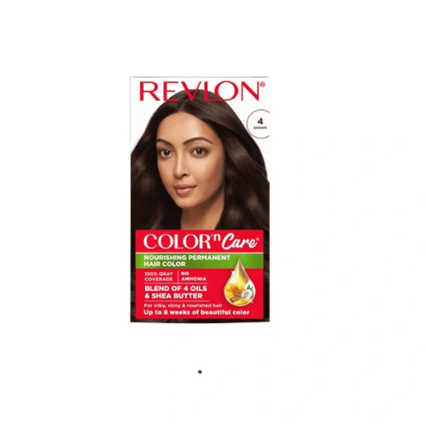 Revlon Color N Care 4.0 Brown Permanent Hair Color 40g + 60ml