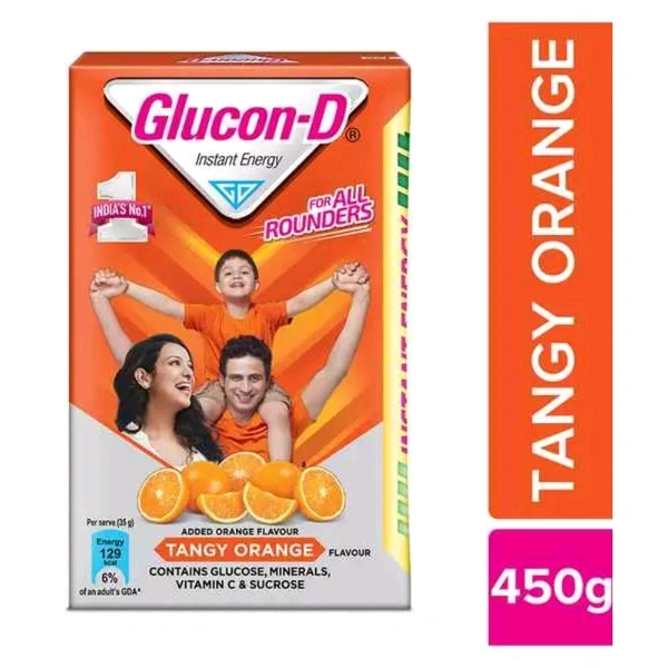 Glucon-D Tangy Orange Flavour Glucose 450gm