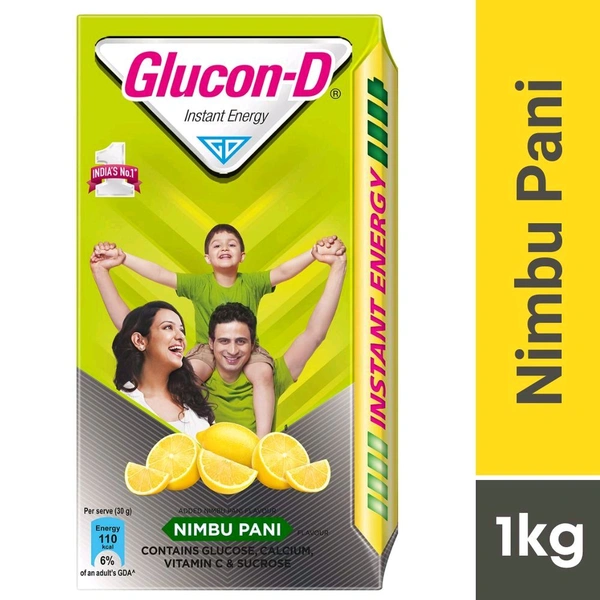 Glucon-D Lime / Nimbu Pani Flavour Glucose 1Kg