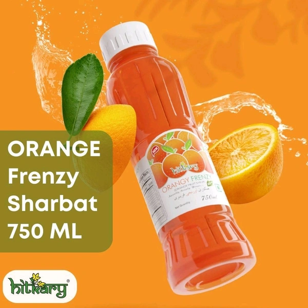 Hitkary ORANGE Frenzy Flavour Drink Sharbat 750ml