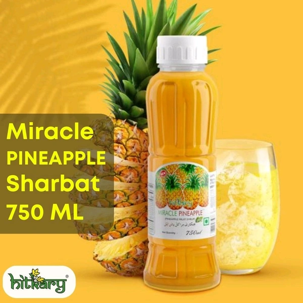 Hitkary Miracle PINEAPPLE Flavour Sharbat Drink 750ml