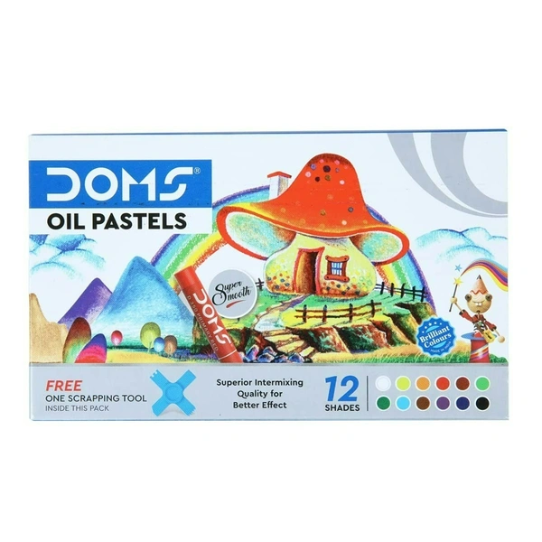 Doms Oil Pastel 12 Shade - 10 Pieces