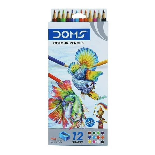 Doms Fcs 12 Shade Colour Pencil - 10 Pieces
