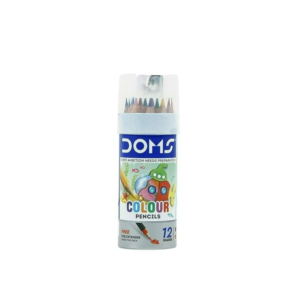 Doms Hsc 12 Shades Colour Pencil Tin Pack - 20 Pieces