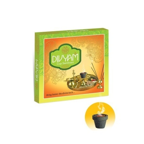 Divyam Cup Sambrani (12 Piece In Box)
