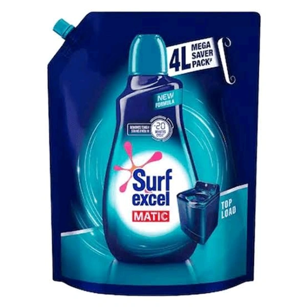 Surf Excel Matic Liquid Detergent Top Load Pouch - 4L