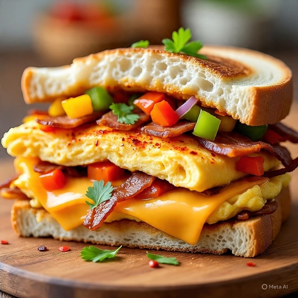 Spicy Omelette Sandwich - Regular