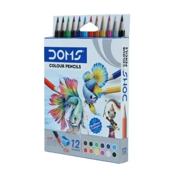 Doms Hsc 12 Shades Colour Pencils - 10 Pieces