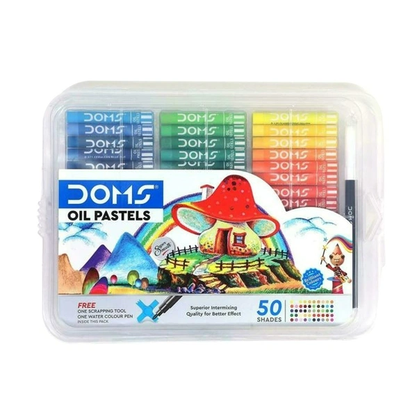 Doms Oil Pastel 50 Shade Plastic Pack - 1 Piece