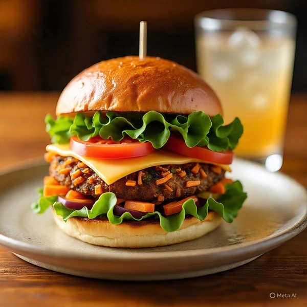 Veg Crispy Burger  - Regular