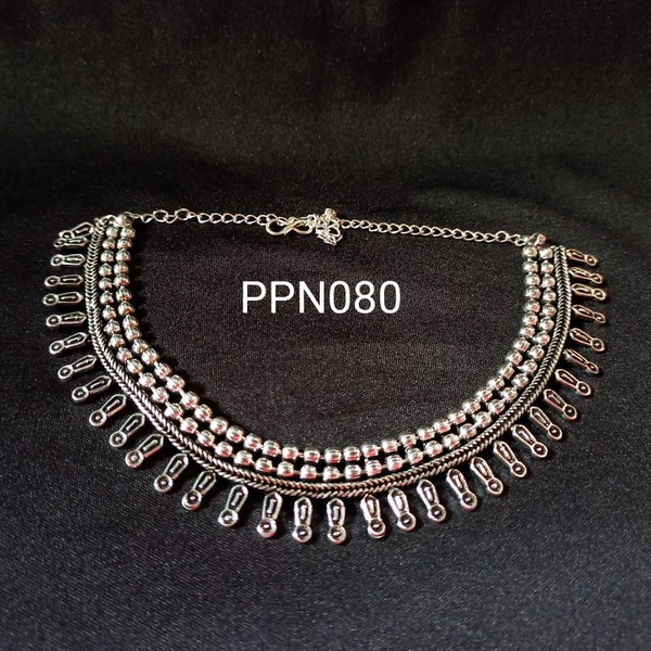 RdE Jewellery Hub PPN080 SILVER PATY NECKLACE - SILVER