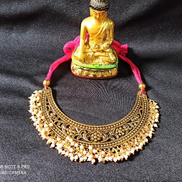 RdE Jewellery Hub PPN085 MOST DEMANDING GOLDEN PATY NECKLACE - GOLDEN
