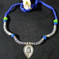 RdE Jewellery Hub PPN074 DEEP BLUE WITH SILVER COMBINATION DESIGNER NECKLACE - BLUE WITH SILVER