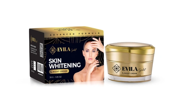 Evila Gold Glutathione Night Cream: Whitening and Rejuvenation for Radiant Skin - 30g