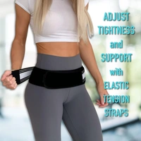 Evissa Sacroiliac SI Joint Hip Belt | Adjustable Premium Waist Belt for Women & Men | Posture Corrector, Joint Support for Pelvic, Lower Back & Sciatica Pain Relief | Black (Regular) - regular