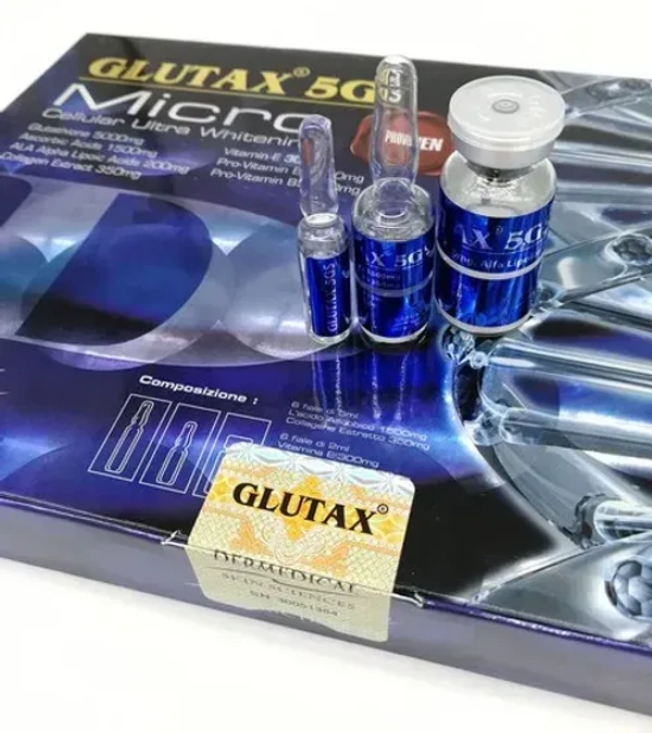 Glutax 5GS 10 Sessions Micro Cellular Ultra Whitening Injection – Premium Skin Whitening Solution - 5gs