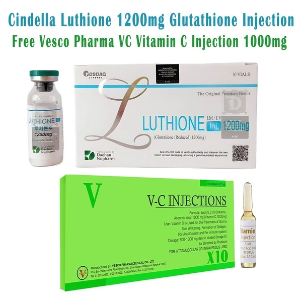 Luthione 1200mg Glutathione Injection: Premium Skin Whitening Solution Available in India - 1200mg