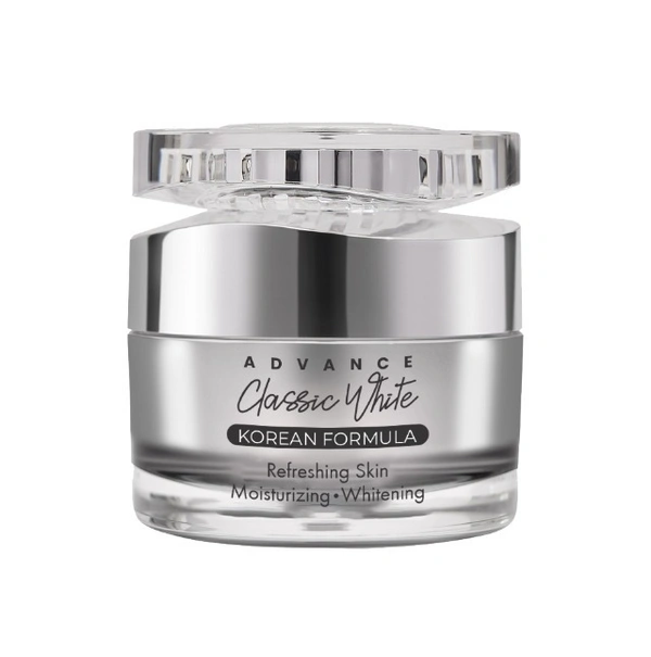 classic white Classic White Korean Whitening Face Cream – Brightening & Moisturizing Skincare with Niacinamide & Herbal Extracts – Dark Spot Remover & Anti-Aging Day/Night Cream – 10ml - 