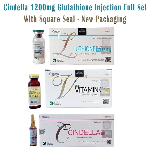 Cindella 1200mg Glutathione Injections Full Set - 1200mg