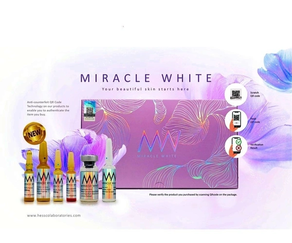 Miracle White 60000mg Glutathione Injection with SLC24A5 – Ultimate Skin Brightening & Rejuvenation - 6000mg