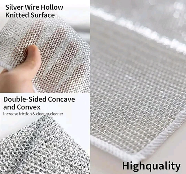 Dishwashing Rags Stainless Steel Scrubber Pack Of 5