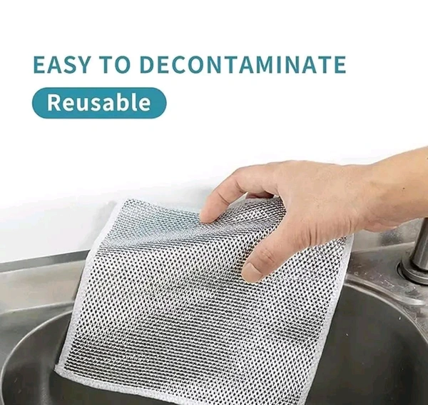 Dishwashing Rags Stainless Steel Scrubber Pack Of 5