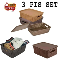 Plastic 3 Pcs Storage Basket & Samosa, Laddu, Ghughara,Kachori Mold For Kitchen(4 Pcs)