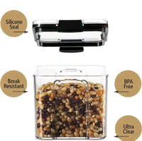 700ml 4pc Transparent Plastic Storage Jar 