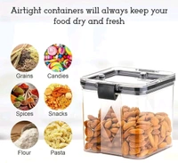 700ml 4pc Transparent Plastic Storage Jar 