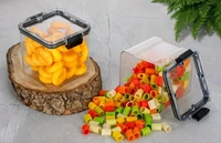700ml 4pc Transparent Plastic Storage Jar 