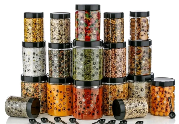 Air Tight Plastic Storage Containers For Kitchen Set Of 12pc