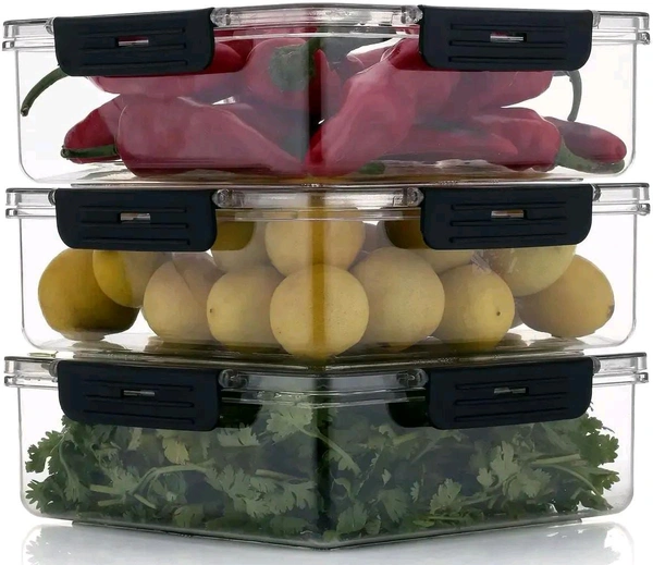 3pc (2000ml) Fridge Storage Container 